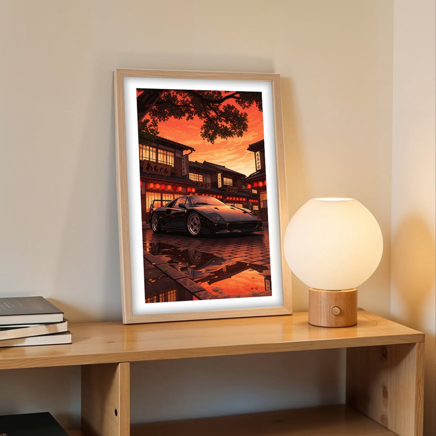Supercar Evening Glow Wall Frame