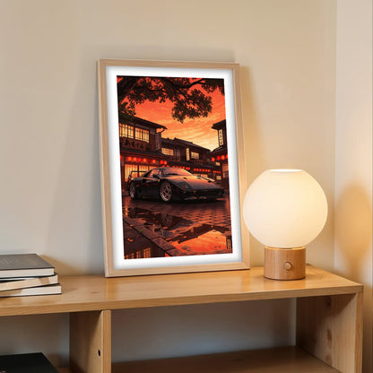 Supercar Evening Glow Wall Frame