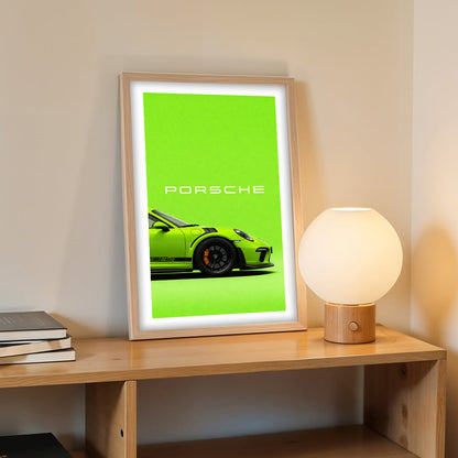 Porsche GT3 RS Green Wall Frame