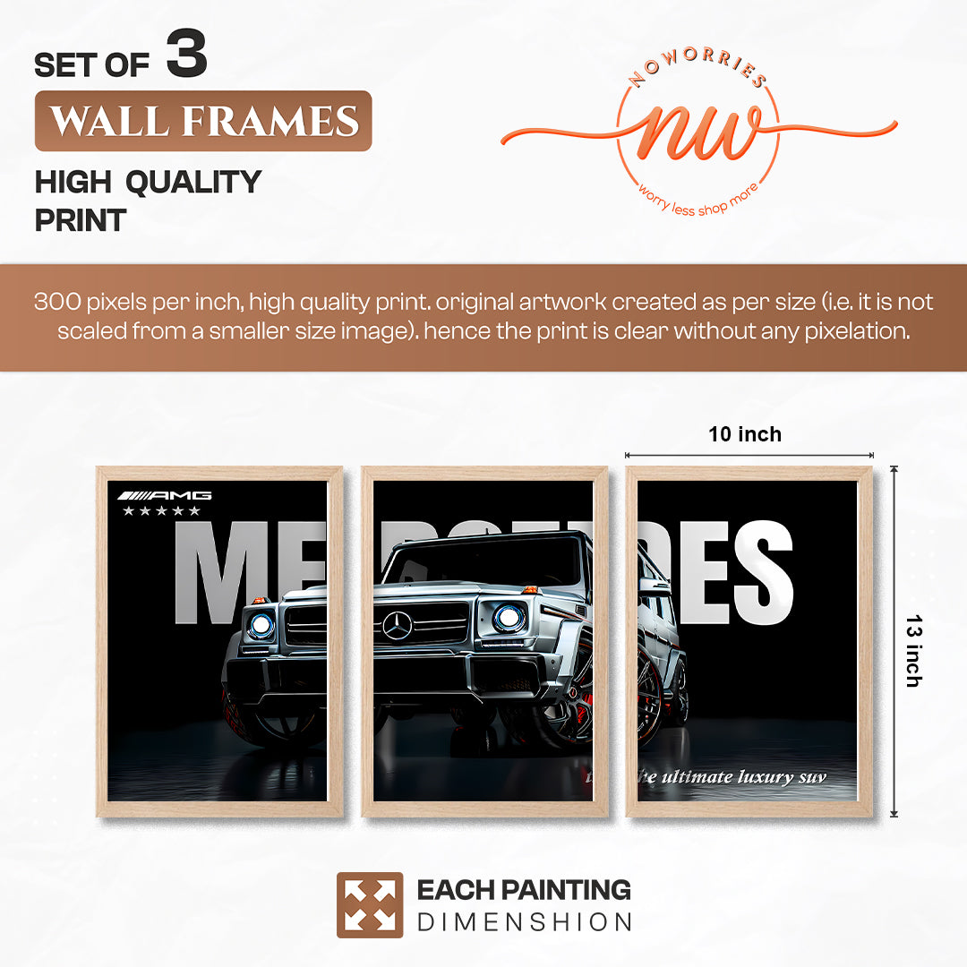 Luxury G-Class Art Wall Frame Set of 3