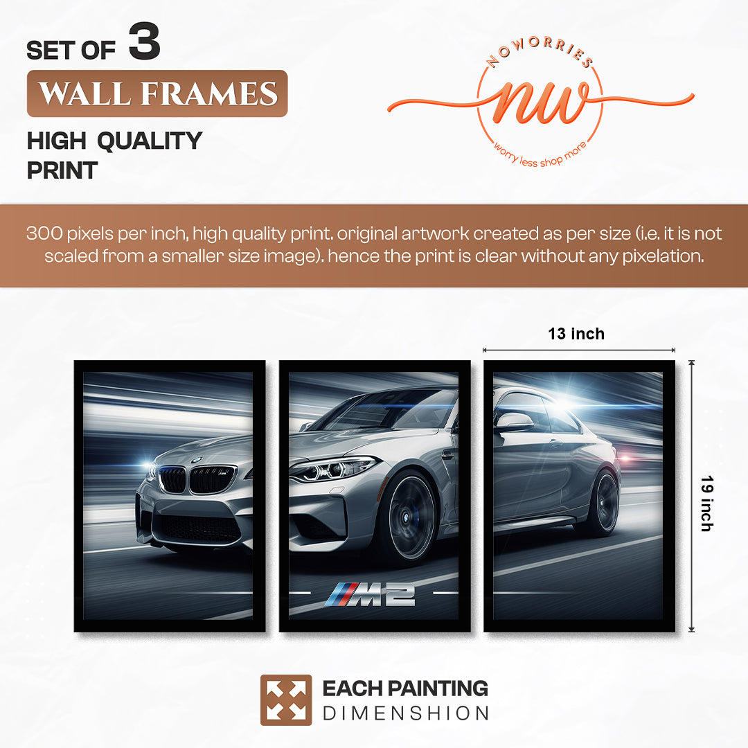 BMW M2 Wall Frame Set of 3
