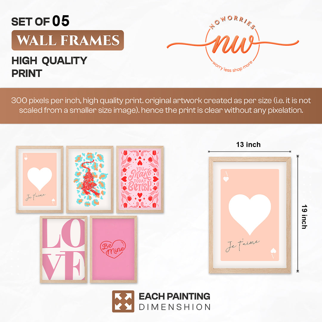 Love-Themed Wall Art Set of 5