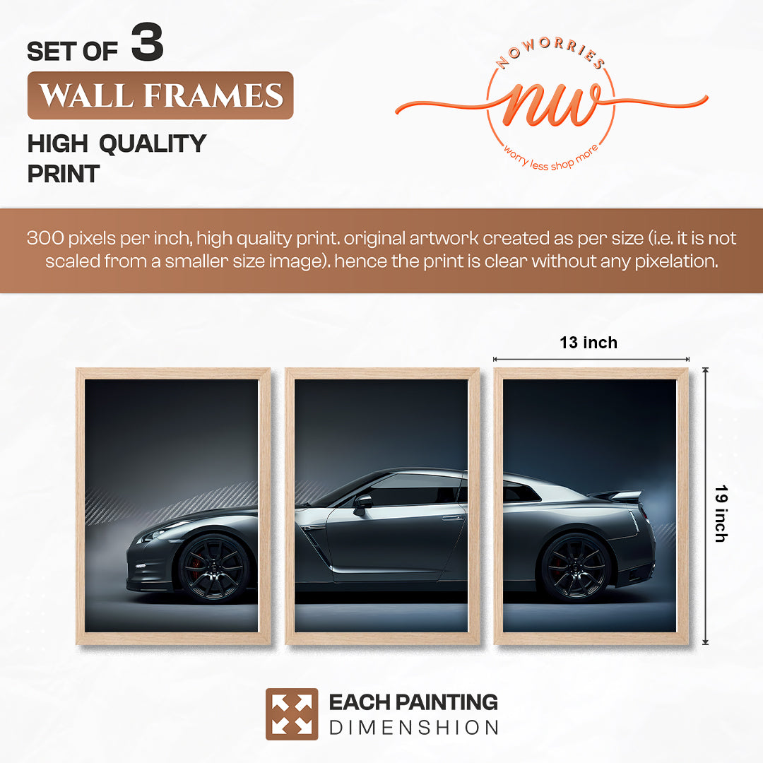 Stealth GT-R Wall Art Set of 3