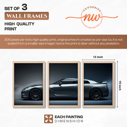 Stealth GT-R Wall Art Set of 3