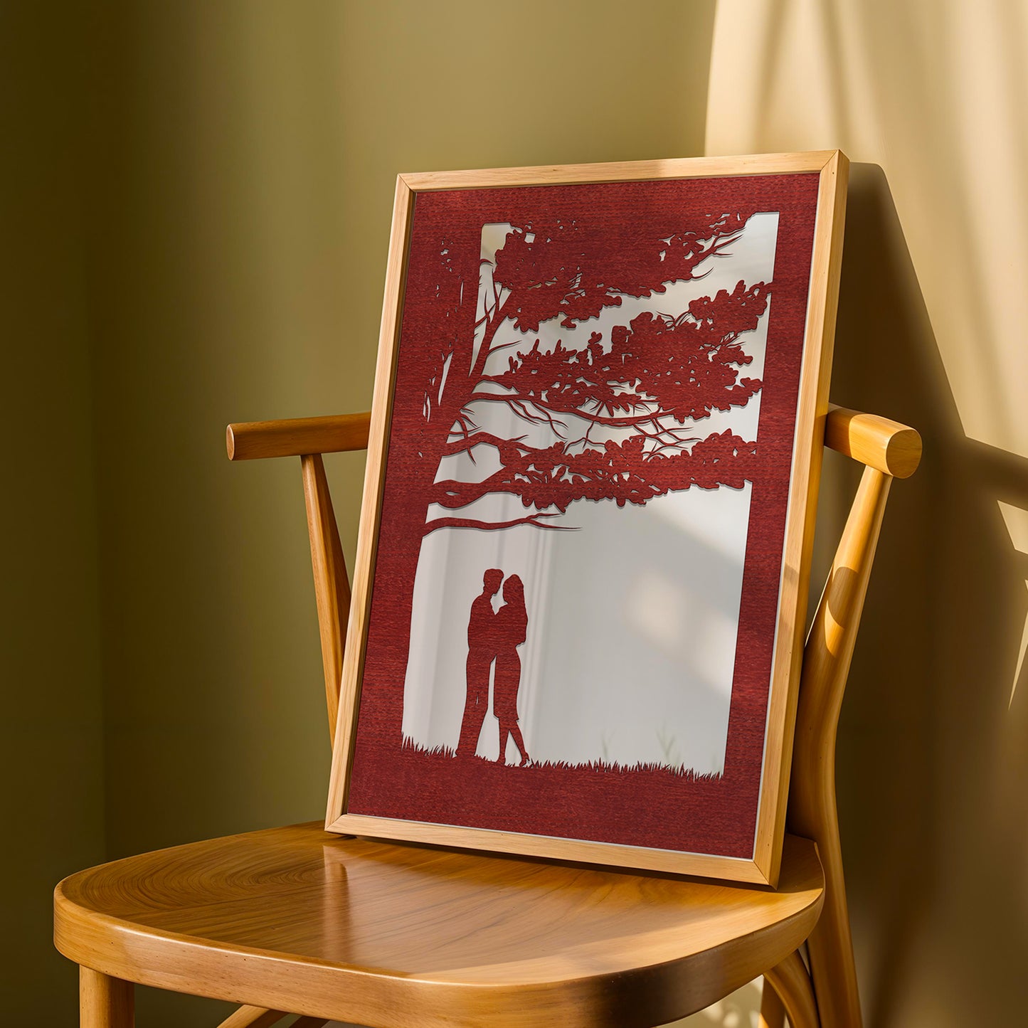 Eternal Love Pinewood Laser Wall Art