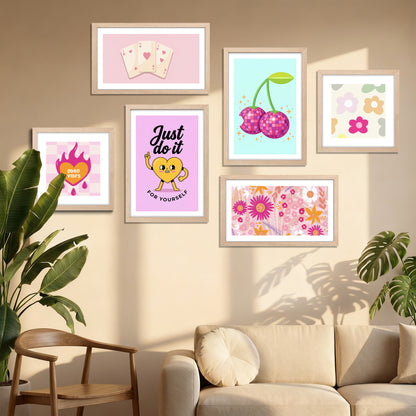 Cherry Pop Wall Set of 6