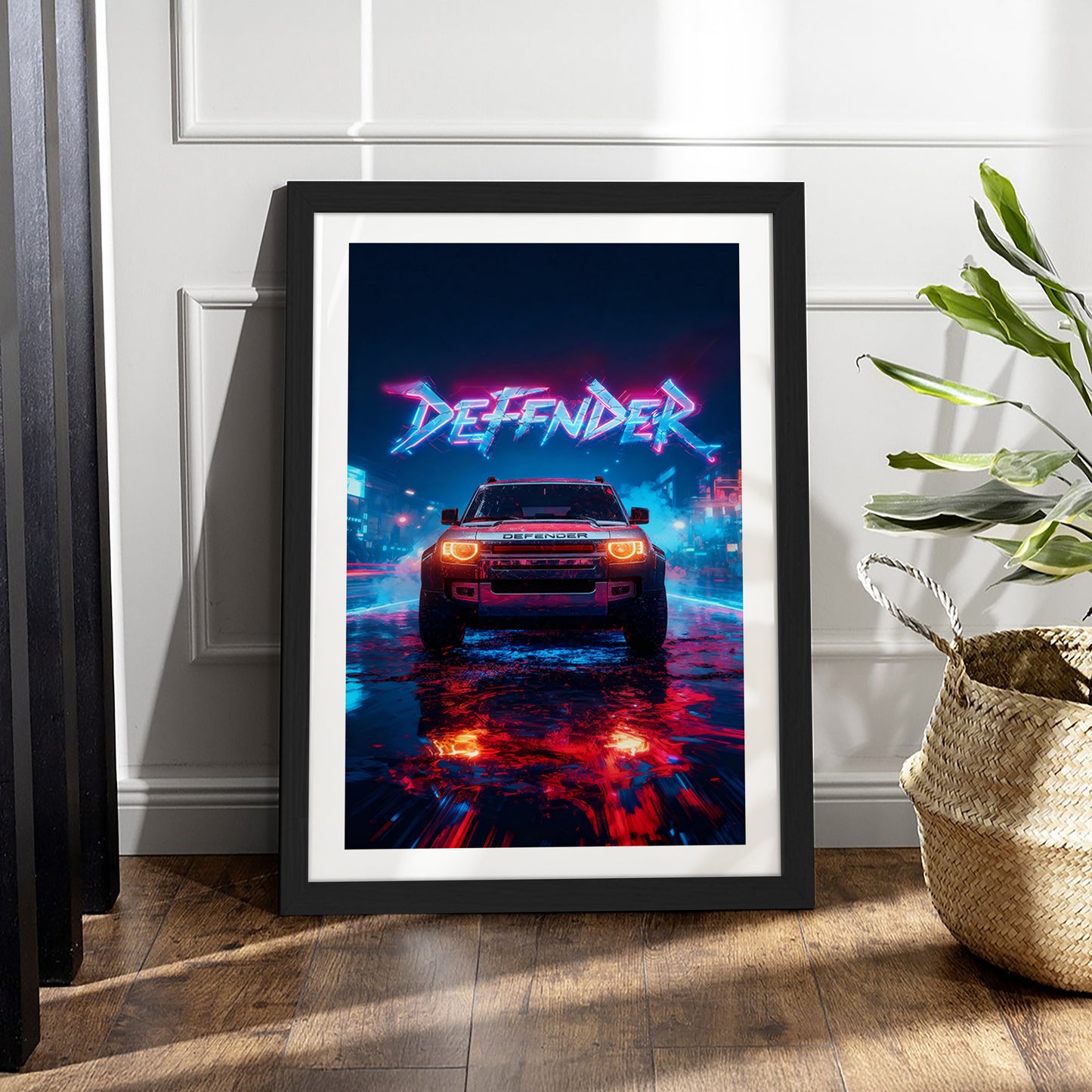Neon Defender Wall Frame