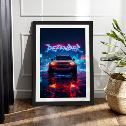 Neon Defender Wall Frame