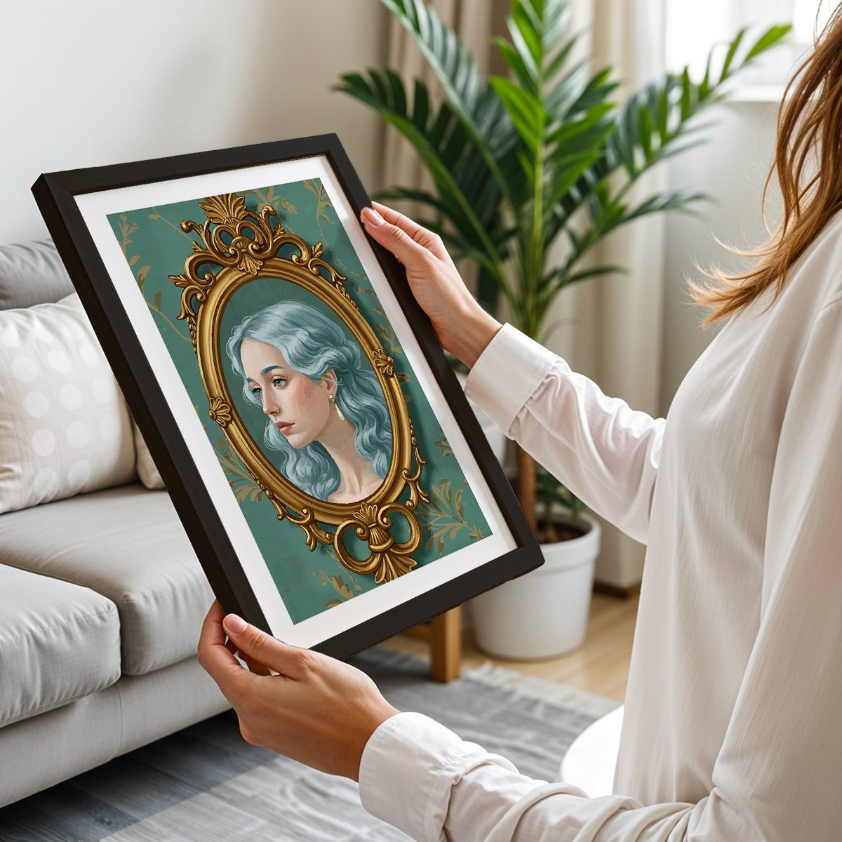 Vintage Victorian Portrait Framed Wall Art Print