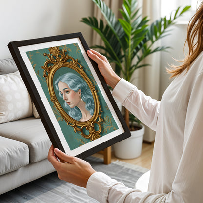 Vintage Victorian Portrait Framed Wall Art Print