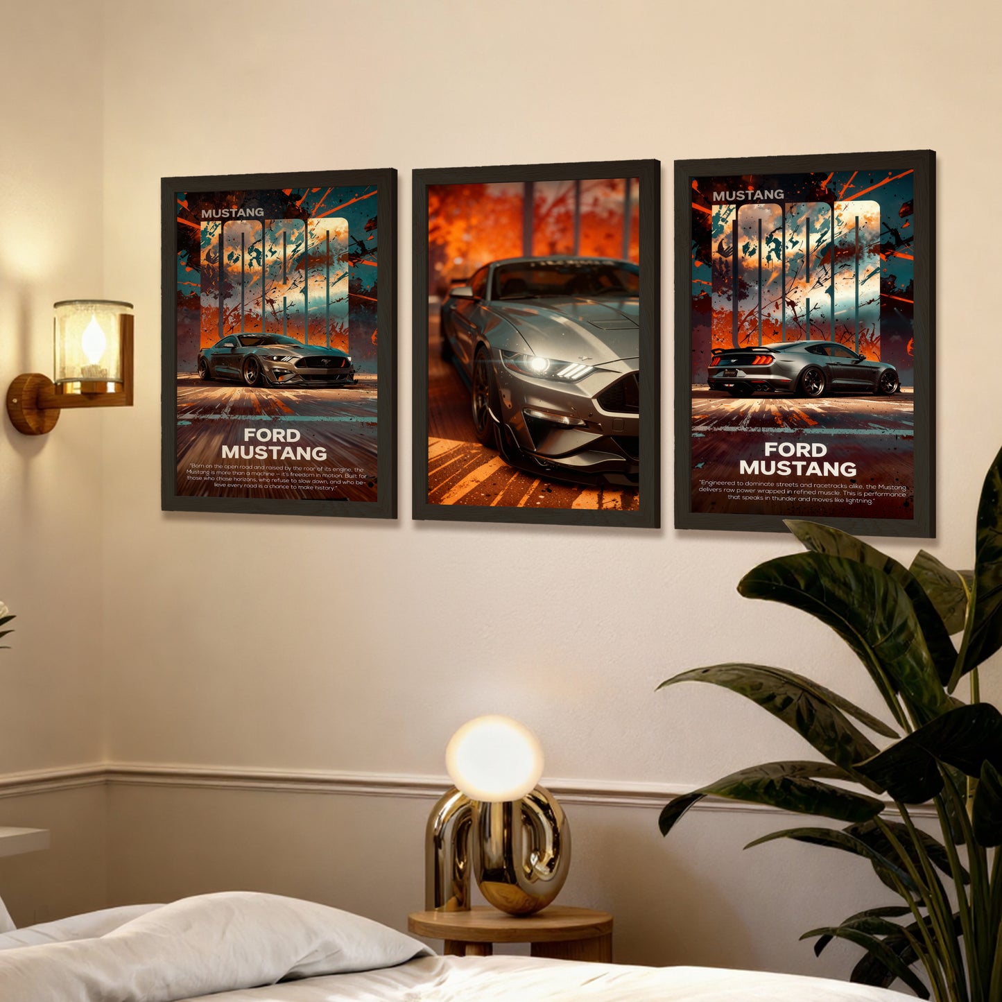 Ford Mustang Wall Art Set of 3