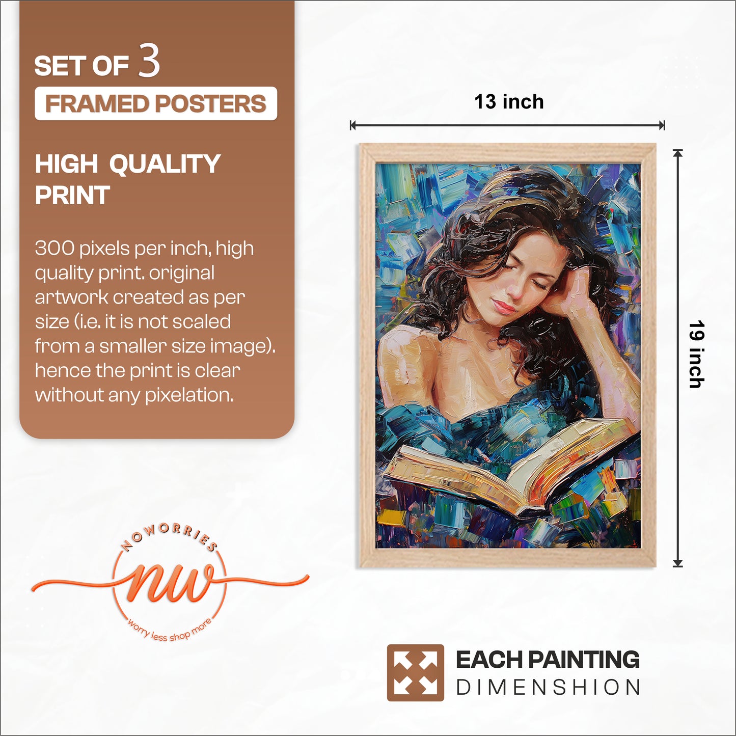 Vibrant Expressionist Wall Art Set of 3