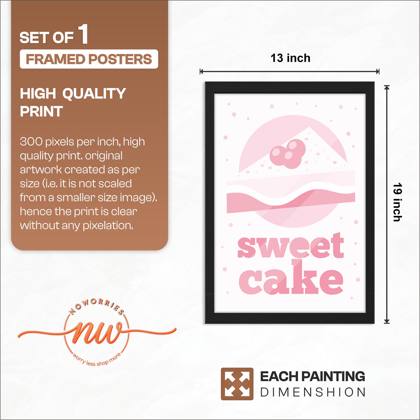 Pink Cake Wall Frame