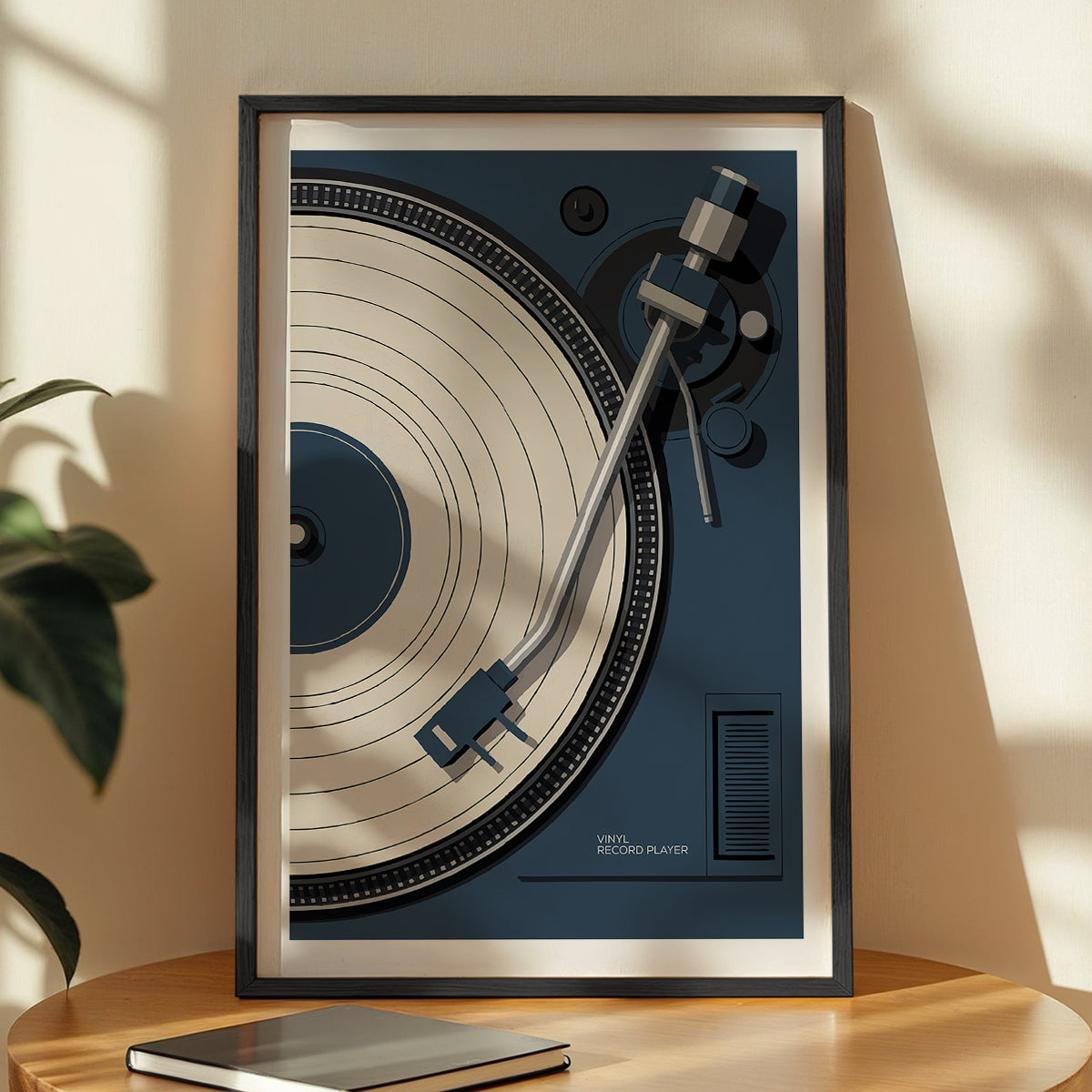 Vintage Vinyl Record Player Poster