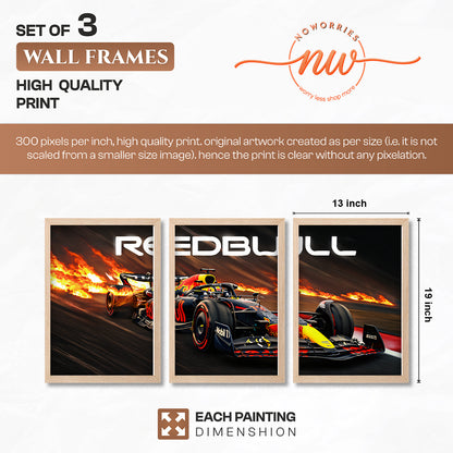 Red Bull Racing Wall Frame Set of 3
