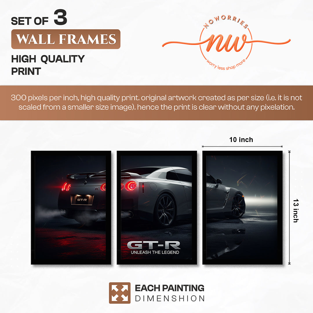 GT-R Unleash The Legend Wall Art Set of 3