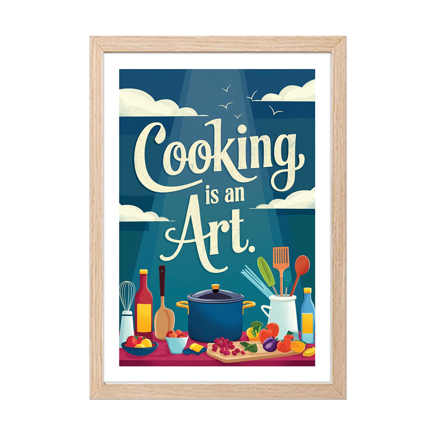 Cooking Is Art Wall Frame
