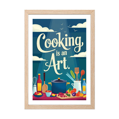 Cooking Is Art Wall Frame