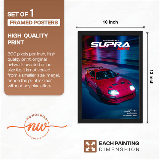 Supra MK4 Midnight Run Wall Frame