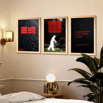 Motivational Quote Wall Art Set of 3