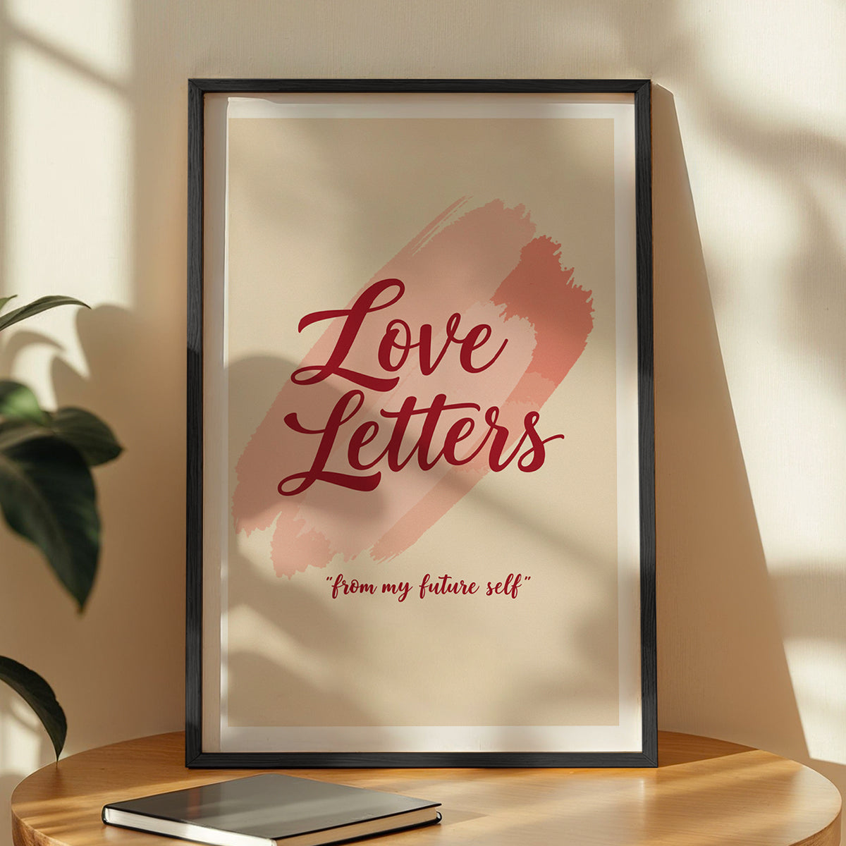Love Letters Typography Framed Wall Art Print