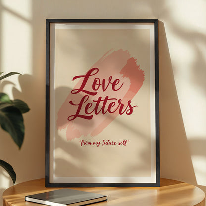 Love Letters Typography Framed Wall Art Print
