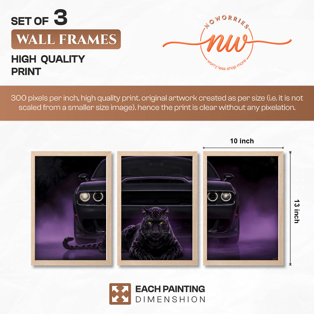 Midnight Beast Charger Wall Frame Set of 3