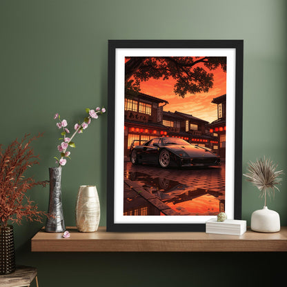 Supercar Evening Glow Wall Frame