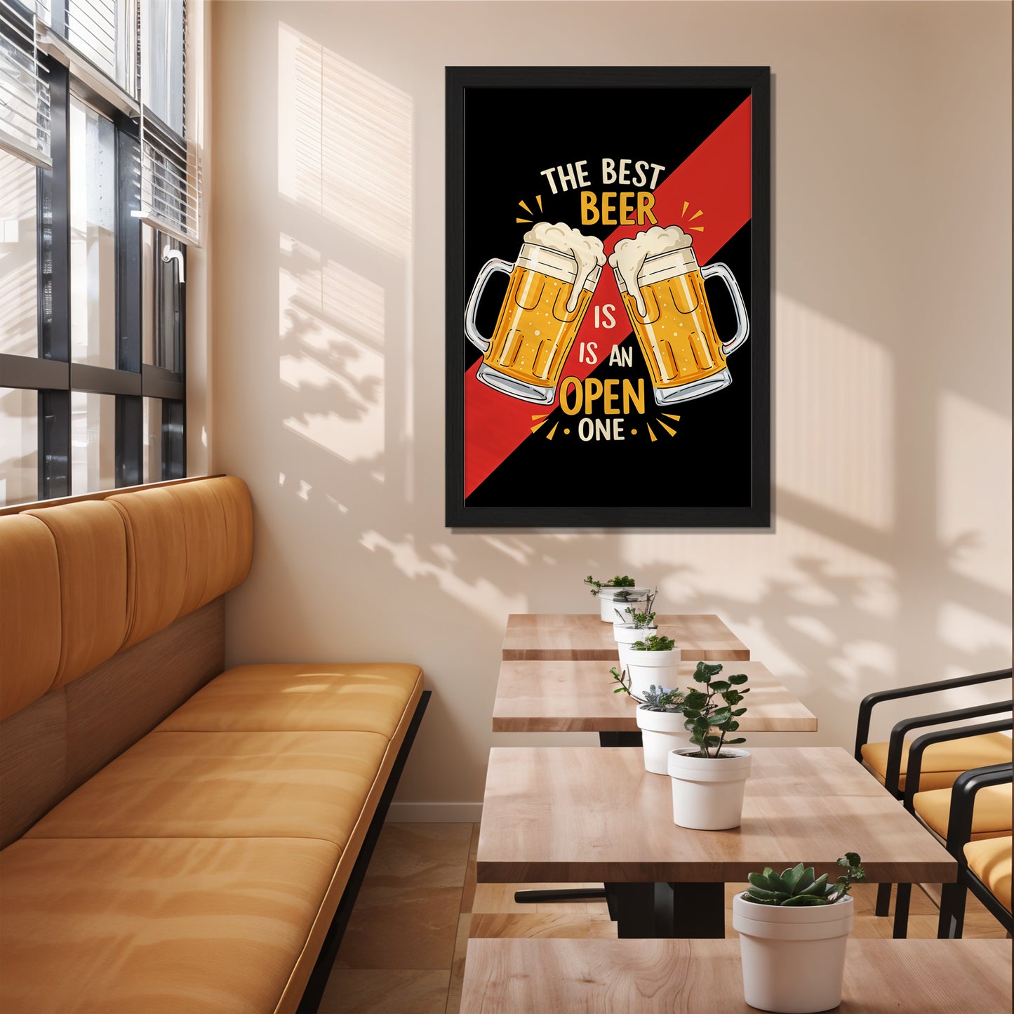 Open Beer Wall Frame