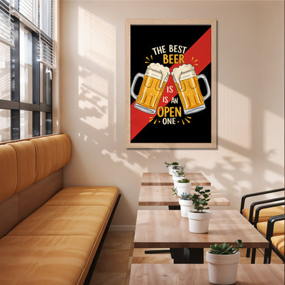Open Beer Wall Frame
