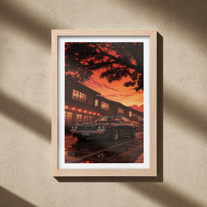 Skyline in Sunset Lane Wall Frame