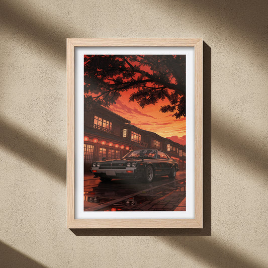 Skyline in Sunset Lane Wall Frame