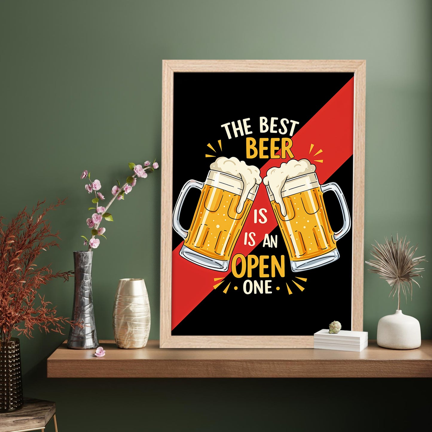 Open Beer Wall Frame