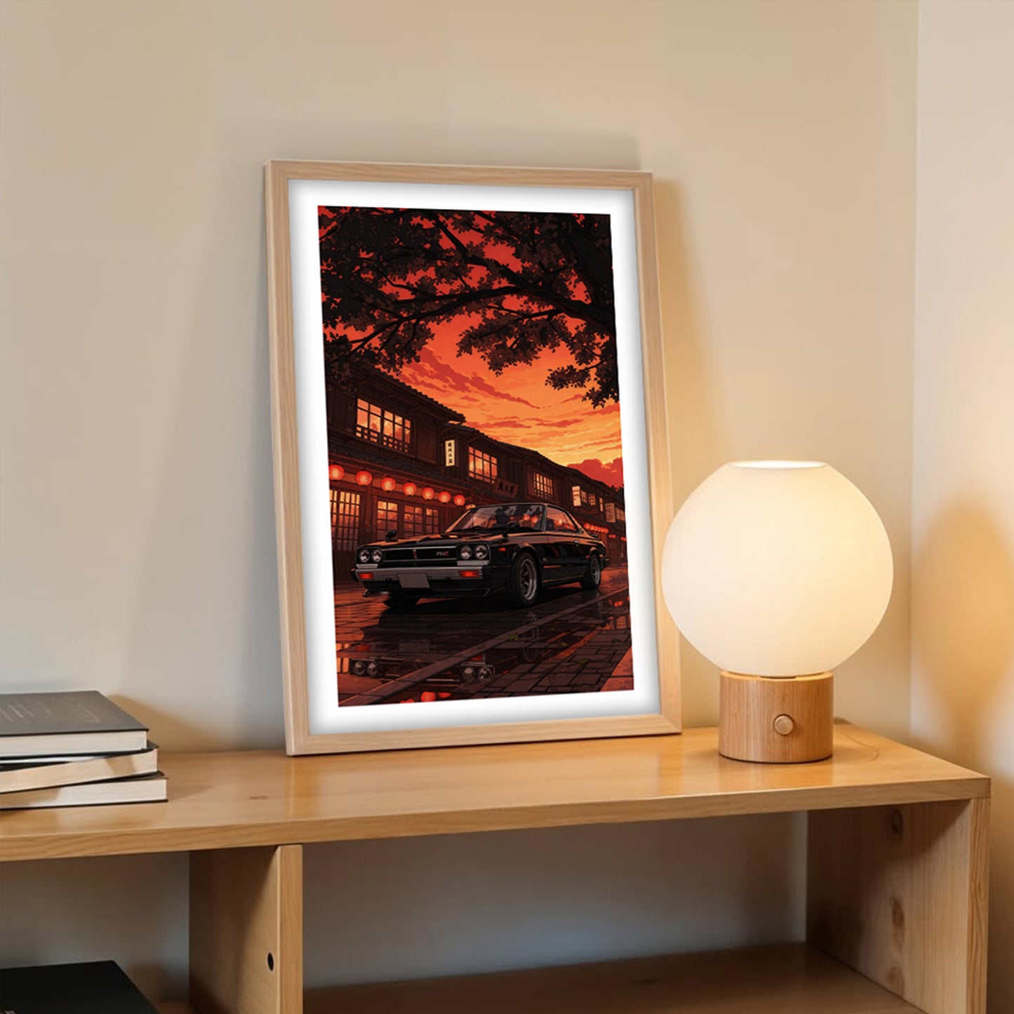 Skyline in Sunset Lane Wall Frame