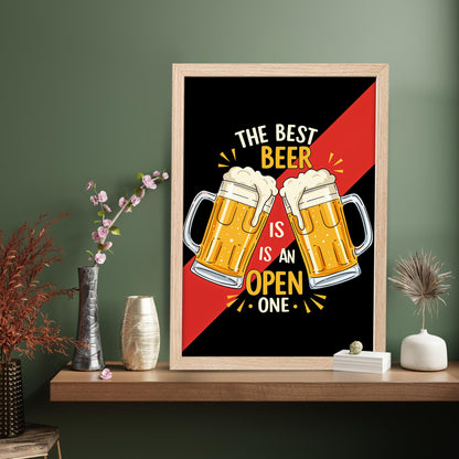 Open Beer Wall Frame