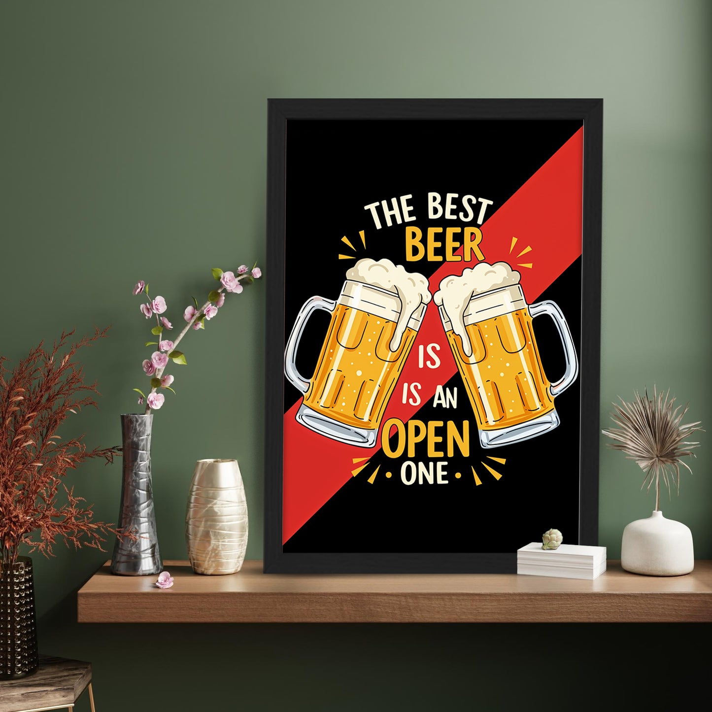 Open Beer Wall Frame