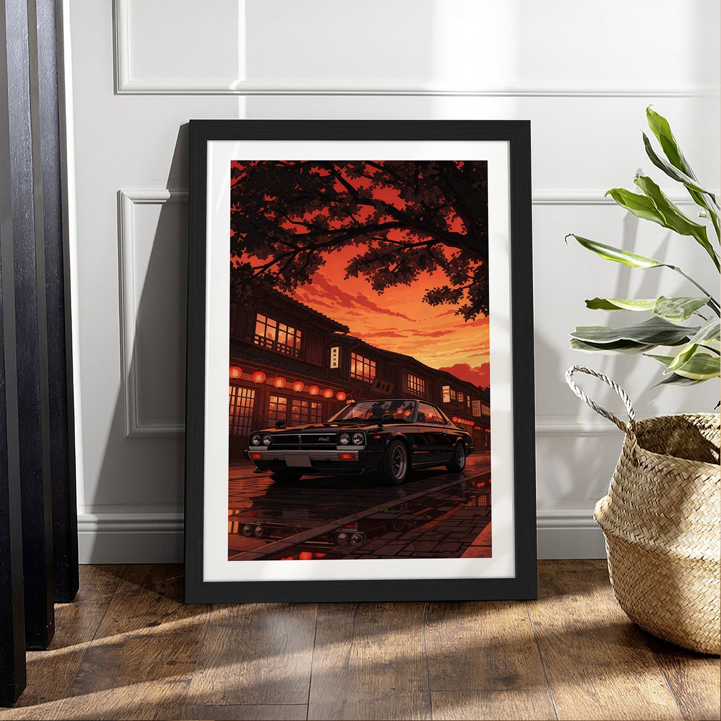 Skyline in Sunset Lane Wall Frame