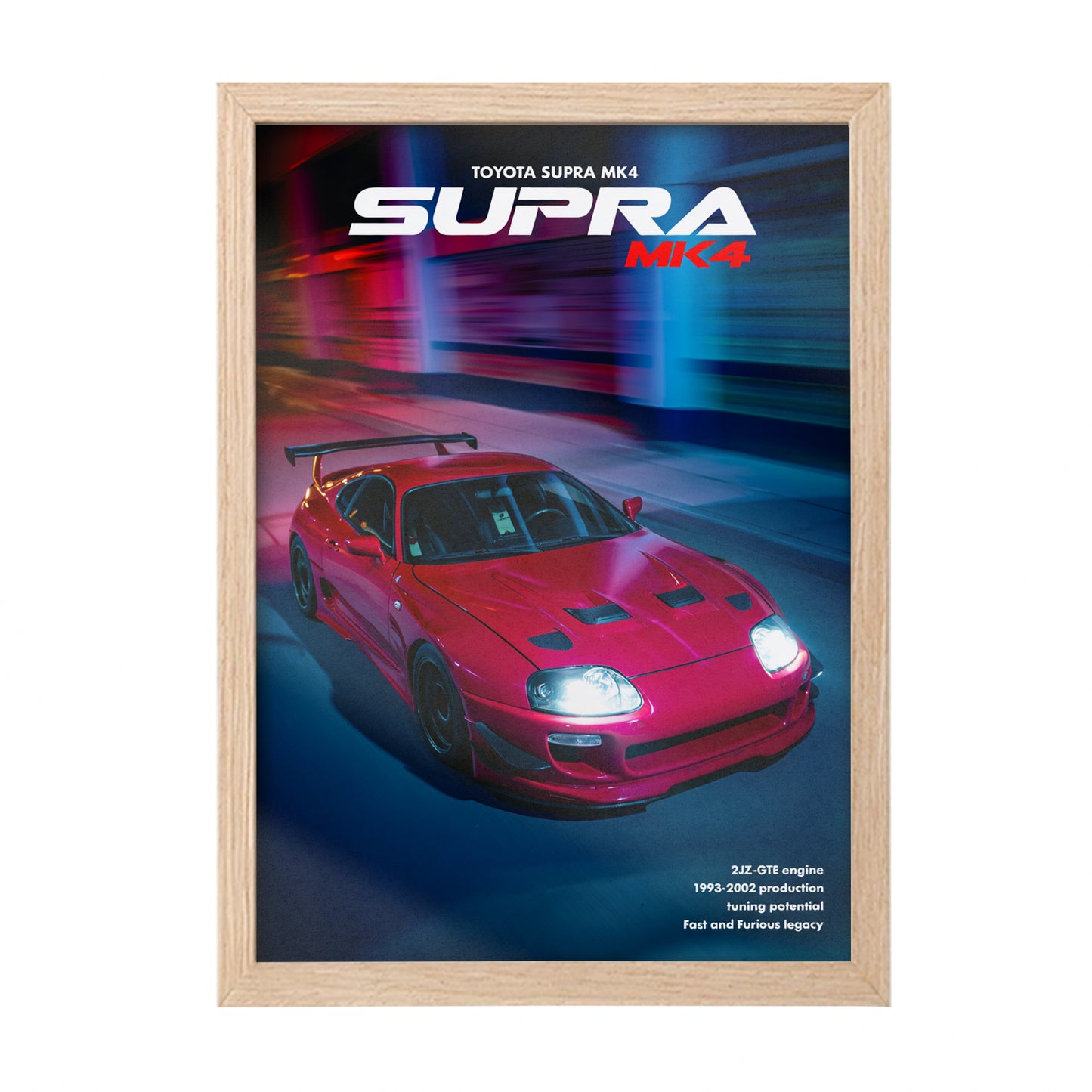 Supra MK4 Midnight Run Wall Frame