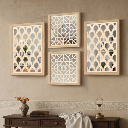Scallop Arch Mirror Set Set of 4