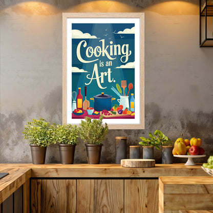 Cooking Is Art Wall Frame