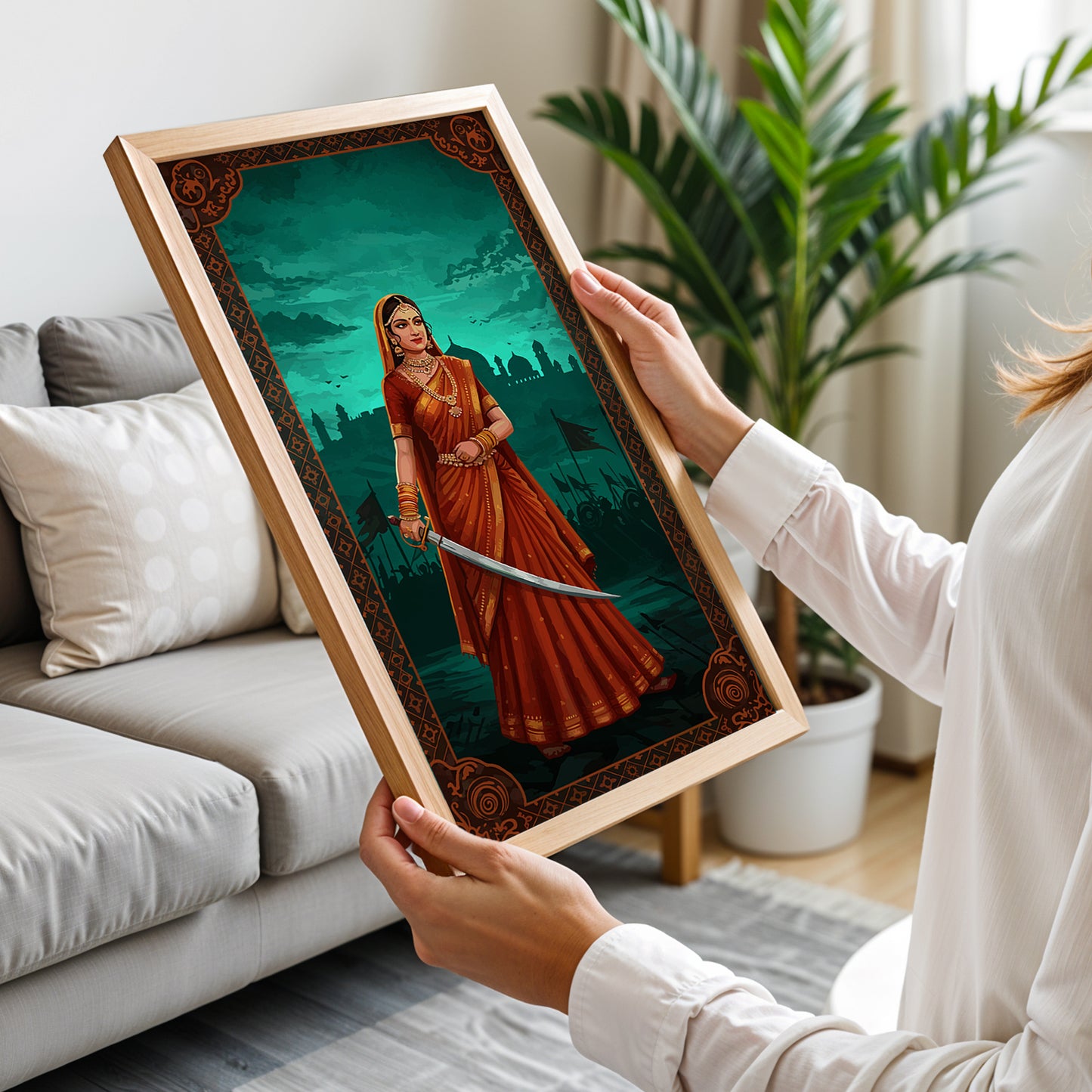 Rajput Warrior Queen Wall Art
