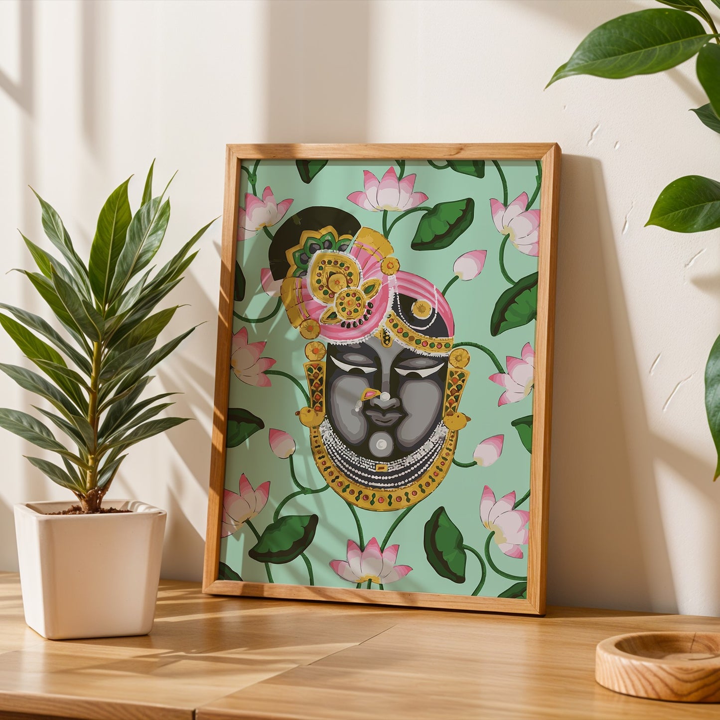 Krishna Lotus Art