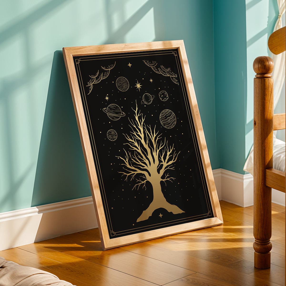 Cosmic Tree of Life Celestial Wall Art