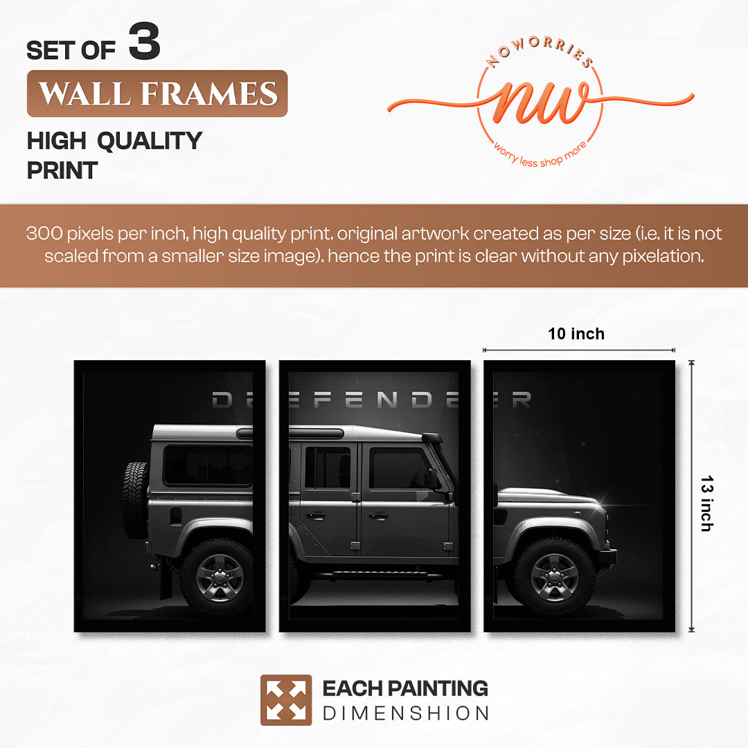 Defender Wall Frame Set of 3