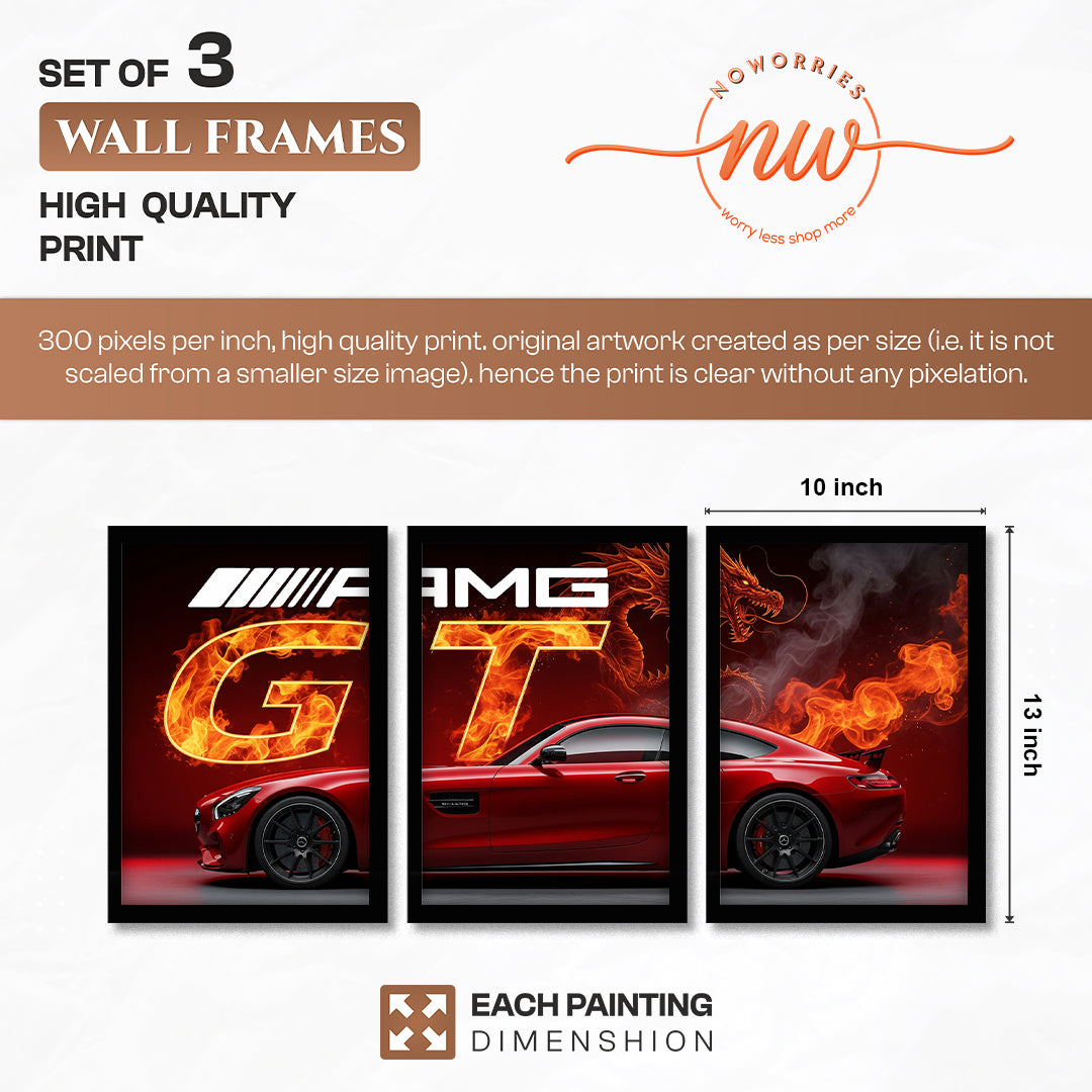 Dragon GT Wall Frame Set of 3