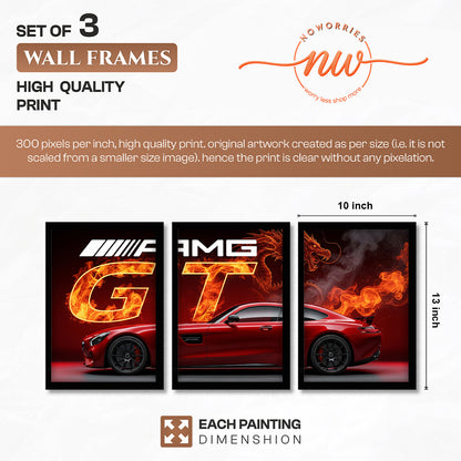 Dragon GT Wall Frame Set of 3