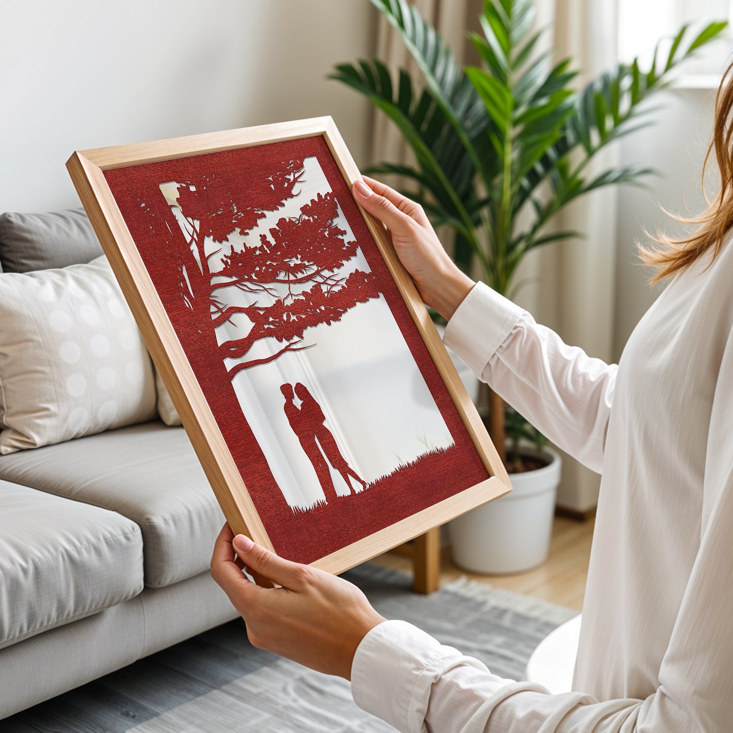 Eternal Love Pinewood Laser Wall Art