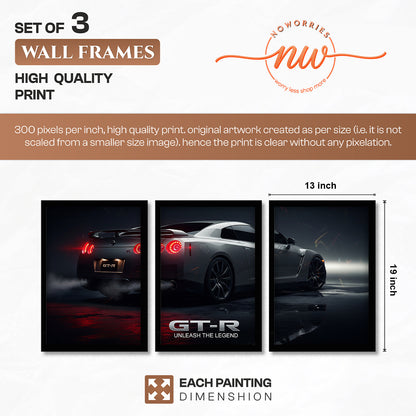 GT-R Unleash The Legend Wall Art Set of 3