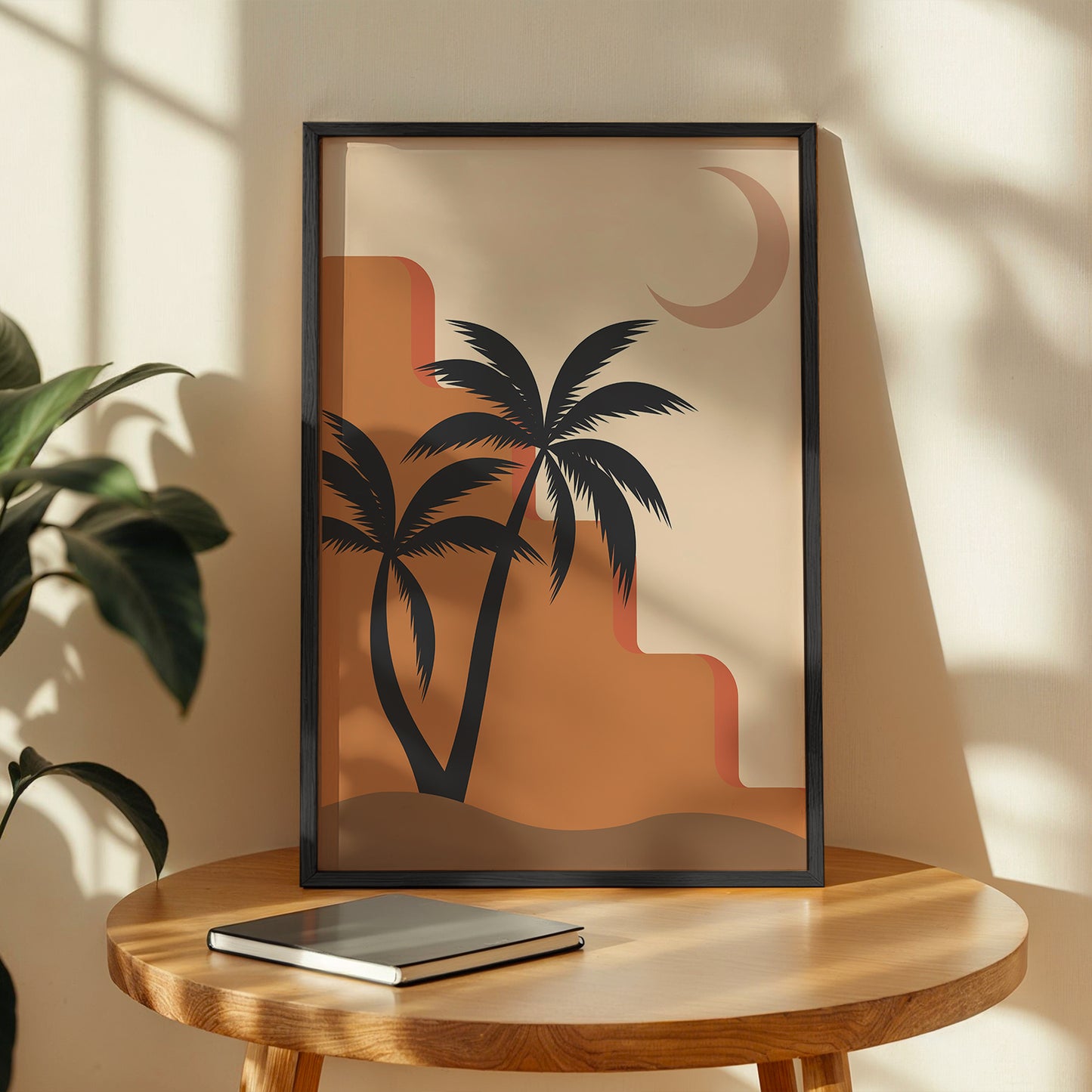 Abstract Tropical Palm Silhouette Wall Art