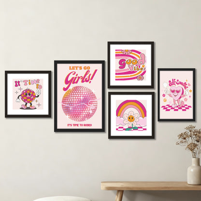 Girly Gallery Wall Set of 5